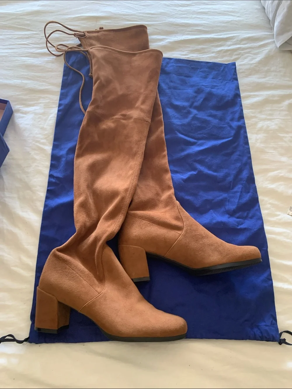Stuart Weitzman  HINTERLAND  SADDLE SUEDE  Over the Knee Boots  with Chunky heel